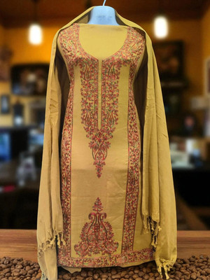 REET MAHAL Wool Floral Print Salwar Suit Material