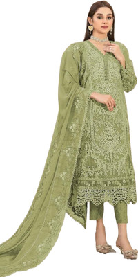 Shreepad Fashion Net/Lace Embroidered Salwar Suit Material