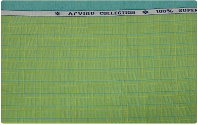 Arvind Pure Cotton Checkered Shirt Fabric