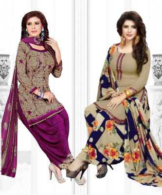 YASHIKA Crepe Printed Salwar Suit Material