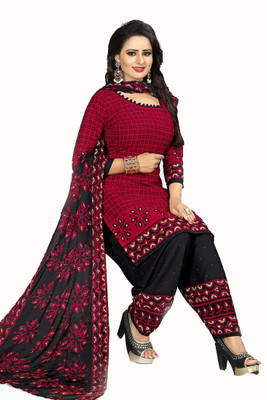 Aditi Fashion Crepe Chevron/Zig Zag Salwar Suit Material
