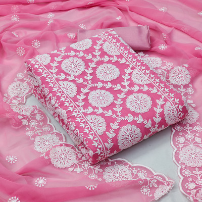 Keshvi Georgette Embroidered Kurta & Palazzo Material