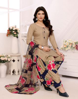 YASHIKA Crepe Printed Salwar Suit Material