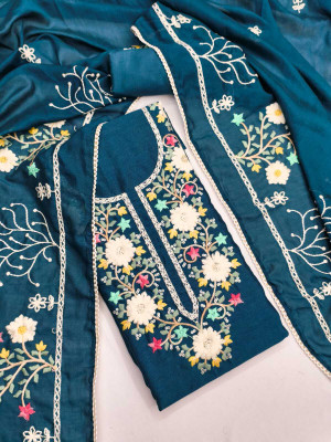 NF FAB Silk Blend Printed Salwar Suit Material