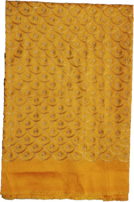 Dudheeba Textiles Silk Blend Embroidered Blouse Material