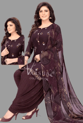 HOC Crepe Printed Kurta & Patiyala Material