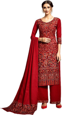 HouseOfCommon Wool Self Design Kurta & Palazzo Material