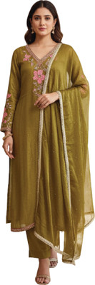 GP1 Viscose Rayon Embroidered Salwar Suit Material