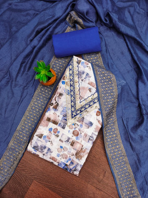 PANZORA Cotton Blend Printed Salwar Suit Material