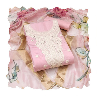 NEGRONI Pure Cotton Embroidered, Printed Salwar Suit Material