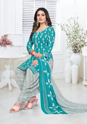 SEWDHAGA Crepe Floral Print Salwar Suit Material