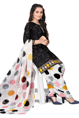 DnVeens Crepe Printed Salwar Suit Material