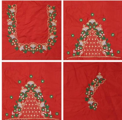 aai k Cotton Silk Embroidered Blouse Material