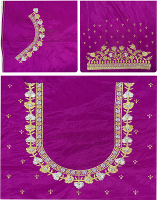 Blouseji Cotton Silk Embroidered Blouse Material