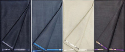 KUNDAN SULZ GWALIOR Cotton Blend Self Design Trouser Fabric