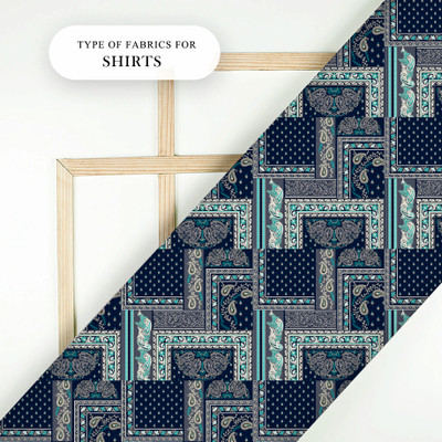 jrk enterprise Polycotton Printed Shirt Fabric