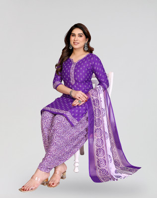 ANIRAV Crepe Printed Salwar Suit Material