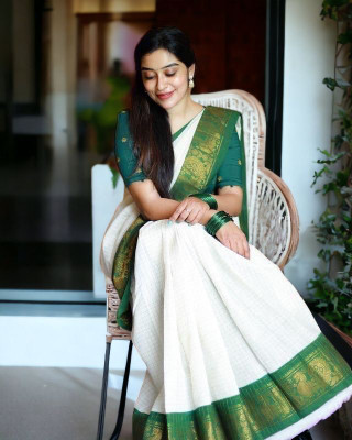 Kanjivaram Jacquard Embroidered Blouse Material