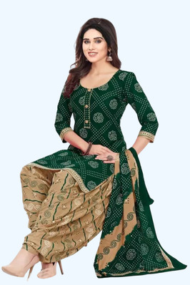 RUDRA TEX FAB Crepe Printed Salwar Suit Material