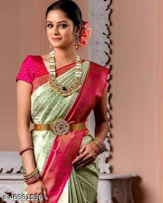 Kanjivaram Jacquard Printed Blouse Material