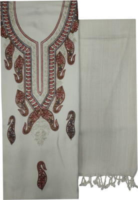 Kashmiri Wool Embroidered Salwar Suit Material