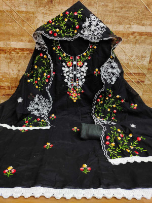 Vraj Textile Cotton Silk Self Design Salwar Suit Material