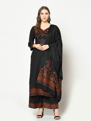 HouseOfCommon Wool Printed Kurta & Palazzo Material