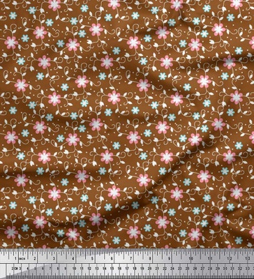Soimoi Pure Cotton Floral Print Multi-purpose Fabric