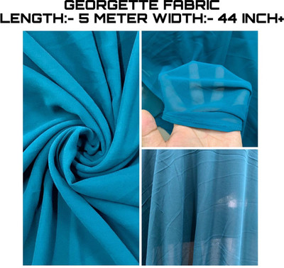 KRISHNAM TRENDS Georgette Self Design Multipurpose Running Fabric
