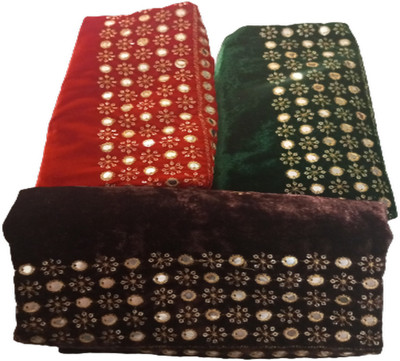 Cotton colors Velvet Self Design Blouse Material
