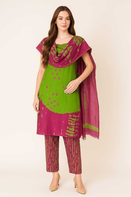 SS Fashion Cotton Blend Self Design Salwar Suit Material