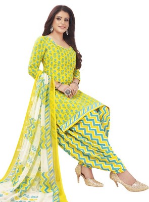 Poonam Fashion Crepe Printed Kurta & Patiyala Material