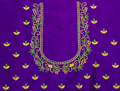 vishwambhari enterprise Pure Silk Embroidered Blouse Material