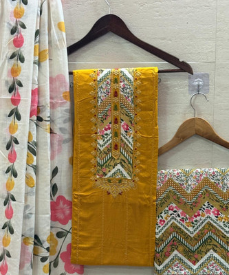 krishna boutique Pure Cotton Printed Salwar Suit Material