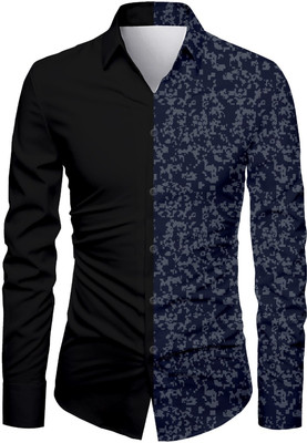 JRKENTERPRISE Men Printed Casual Grey Shirt