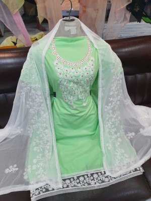 Simran Creation Cotton Blend Embroidered Salwar Suit Material
