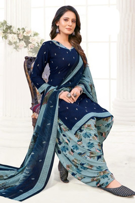 SIMPLYETHNIC Crepe Printed Kurta & Churidar Material