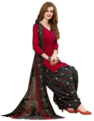 DUTT TEXTILE Crepe Printed Salwar Suit Material
