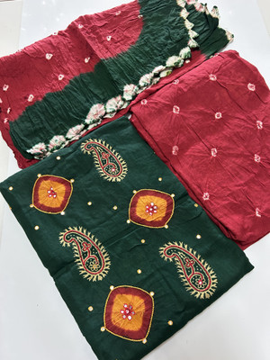 MADHURI CREATION Cotton Blend Embellished Salwar Suit Material