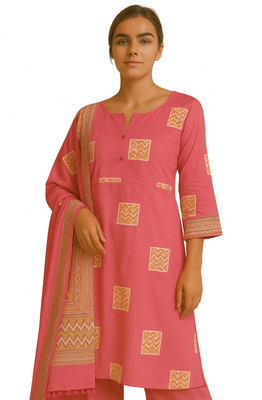 HYNS CREATION Pure Cotton Floral Print Salwar Suit Material