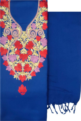Kashmiri Wool Embroidered Salwar Suit Material