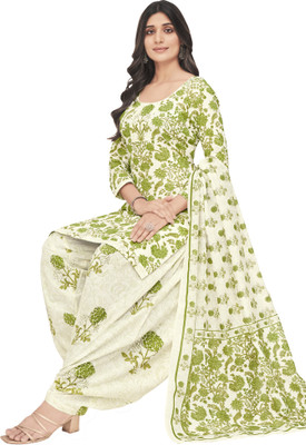 Simmu Pure Cotton Printed Kurta & Patiyala Material
