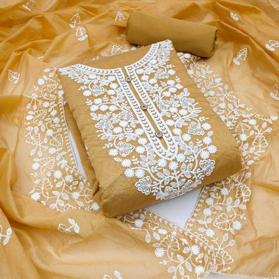 Darshan fab Cotton Silk Self Design Salwar Suit Material