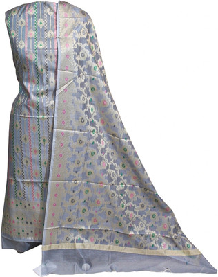 pahnawa Cotton Silk Embroidered Salwar Suit Material