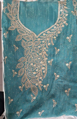 Vaidik Vaster Organza Self Design Salwar Suit Material