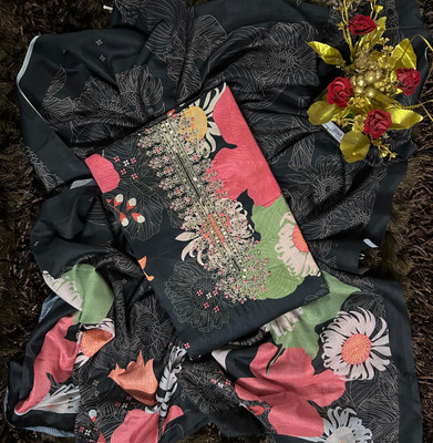 EJS Pure Cotton Floral Print Salwar Suit Material