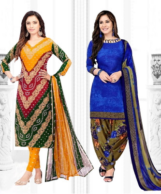 amaaya fashion Crepe Printed Salwar Suit Material