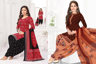 laxmi creation Crepe Printed Salwar Suit Material