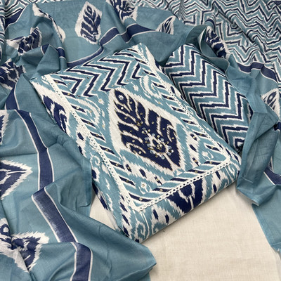 dastoori Pure Cotton Printed Salwar Suit Material