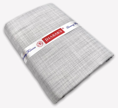 JHABAK'S Cotton Blend Self Design Shirt Fabric